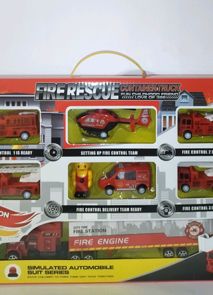 Набор машинок пожарная спецтехника/399-98 d
