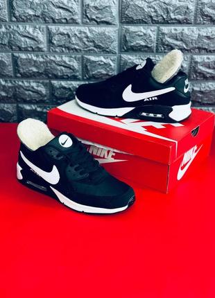 Мужские кроссовки nike air max 90 черные зимние кроссовки найк аир макс 90