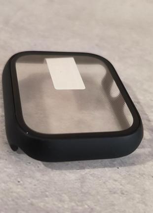 Чохол бампер чорний для apple watch 45 mm 7 8 матове протиударне захисне скло