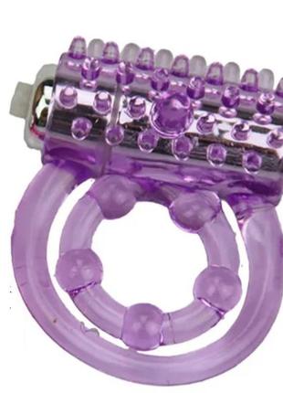 Кільце вібратор, подвійне. колір фіолетовий