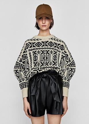 Шкіряні шорти zara