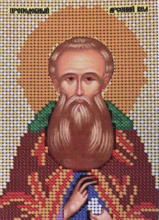 Схема на габардине для вышивания бисером преподобный арсений великий ,тм ришелье,арт 3-140