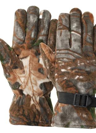 Рукавички для полювання та риболовлі на хутрі із закритими пальцями bc-8563 l камуфляж ліс (07508082), fdso