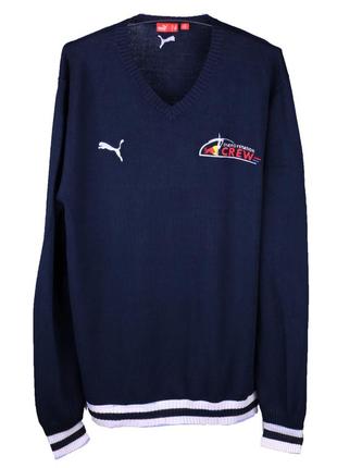 Джемпер трикотаж puma-redbull energystation crew-чорного кольору, з вишитими лого. sixe-xl; ±15у€в