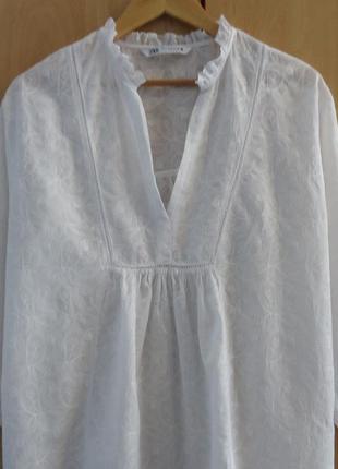Супер брендова сорочка блуза блузка бавовна вишивка2 фото