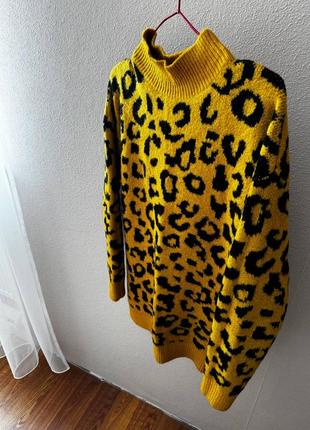 Світер кофта туніка плаття в'язка тепле принт