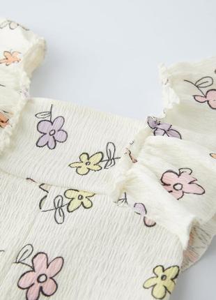 Комбинезон на девочку zara рост 116 принт цветы