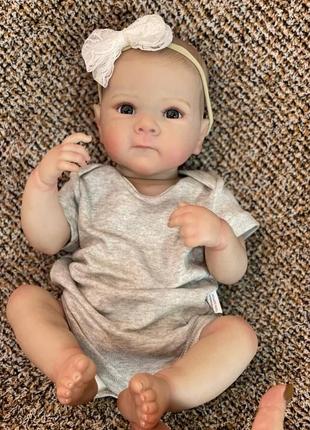 Лялька reborn дівчинка, вініл-силіконовий пупс, реалістична як жива дитина 50 см