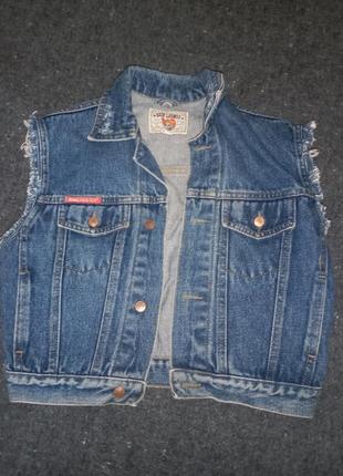 Джинсова безрукавка