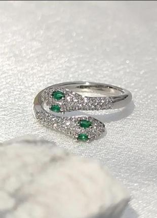 Кольцо каблучка змея