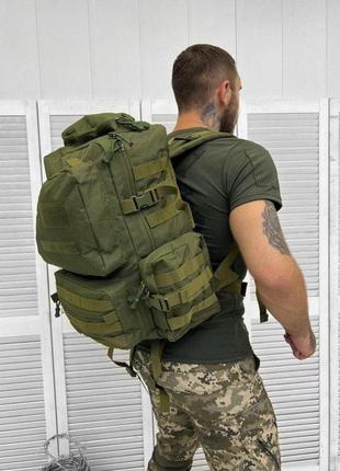 Штурмовой оливковый рюкзак 45 литров тактический рюкзак зеленого цвета военный рюкзак хаки 45 л