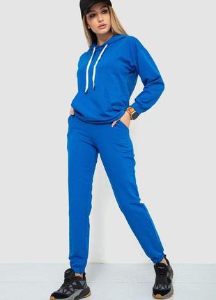 Женский спортивный костюм цвет электрик синий спорт костюм для девушек с капюшоном3 фото