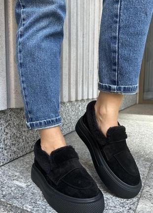 Лоферы на меху от adriani shoes