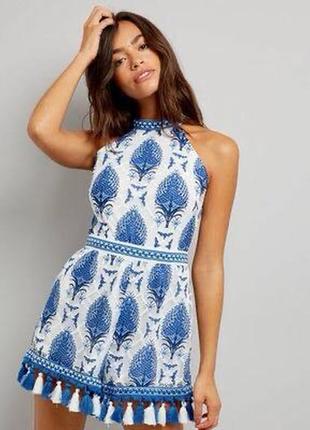 Кружевной вышитый ромпер с бахромой от cameo rose