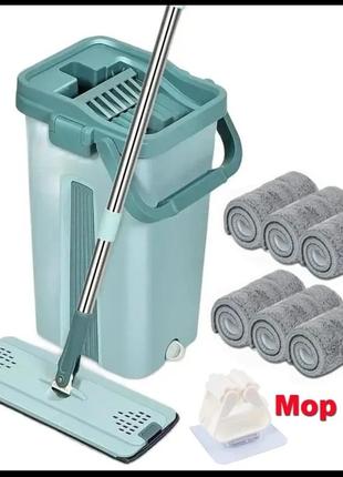 Швабра для швидкого прибирання практична ледащо сухі руки flat mop