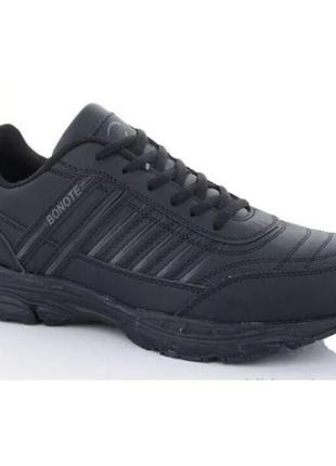 Кросівки bonote р.49 чорні штучна шкіра осінь/весна