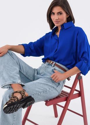 Подовжена сорочка зі штапелю.