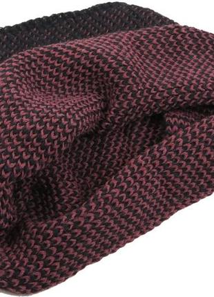 Женский теплый шарф-снуд giorgio ferretti фиолетовый с черным3 фото