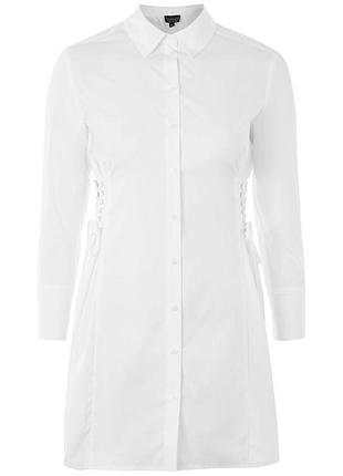 Белое платье-рубашка размер 38 topshop