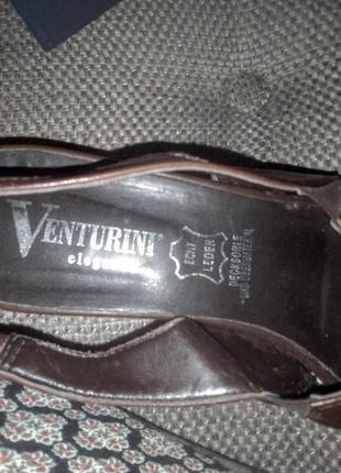Venturini (италия) кожаные босоножки 39 размер (25,5 см)7 фото
