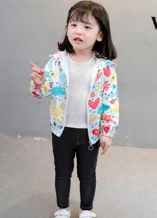 Вітрівка для дівчинки біла 1787, розмір 120