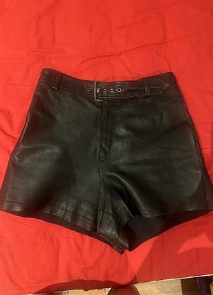 Кожаные шкiрянi шорти шорты armani оригинал