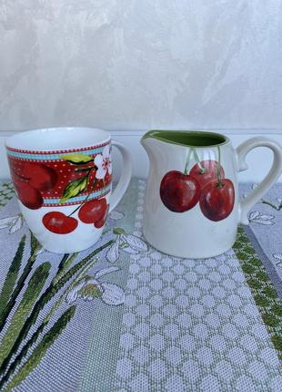 Сочный набор чашка и молочник🍒