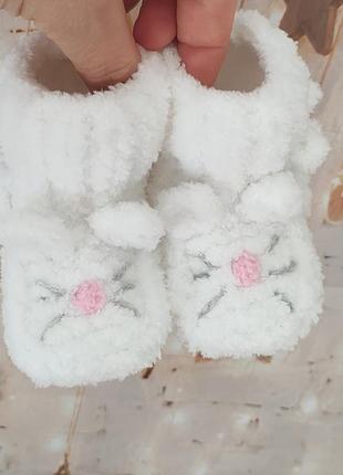 Плюшеві пінетки для дівчинки