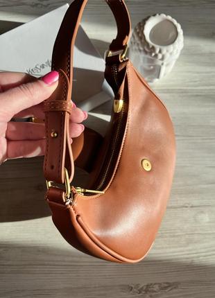 Новая коричневая кожаная сумка в стиле celine4 фото
