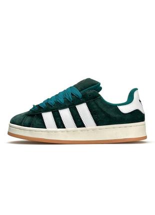 Мужские зеленые замшевые кроссовки в стиле adidas campus 00s 🆕 кеды адидас
