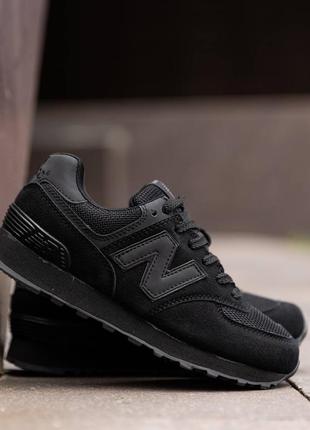 Женские кроссовки new balance 574 total black