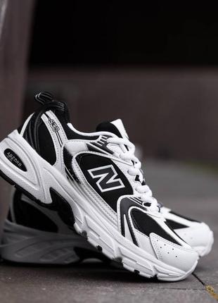 Женские кроссовки new balance 53o white black