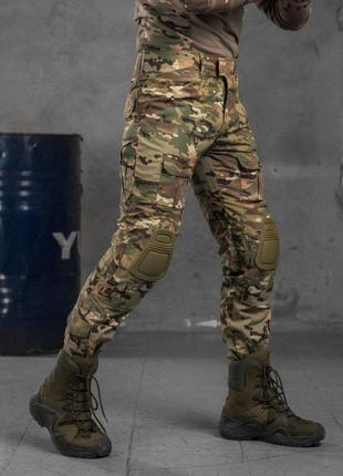 Бойові штани мультикам із наколінниками в комплекті міцні штани мультикам ykk блискавка воєнторг ua5 фото