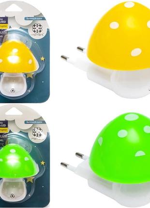 Нічник с датчиком освітлення грибочок 8*7см 106477
