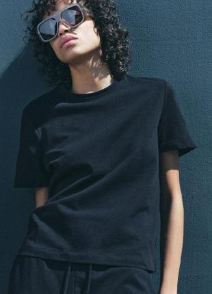 Плотная хлопковая футболка zara