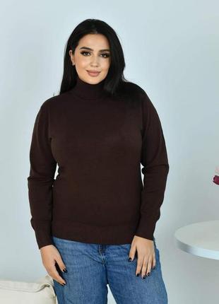 Тепла кашемірова водолазка з відворотом 50-52 розміру