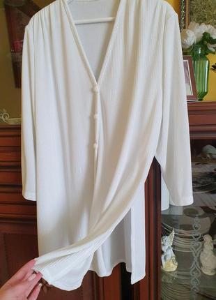 Накидка туника с разрезами удлиненная блуза2 фото