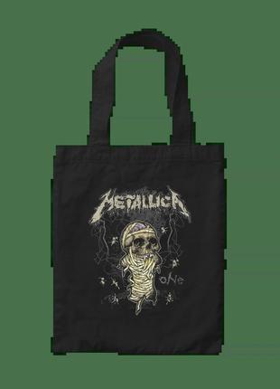 Шоппер с принтом metallica