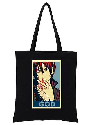 Шоппер с принтом бездомный бог