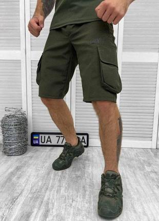 Мужские шорты оливкового цвета 5.11 с ширинкой вместительные шорты хаки шорты олива рипстоп воєнторг ua5 фото