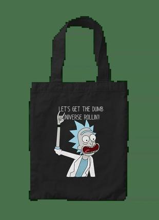 Шоппер с принтом рік та морті