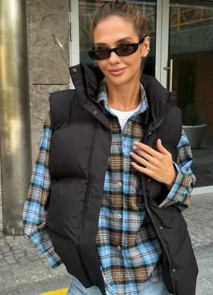 Дутый стеганый жилет жилетка пуховая