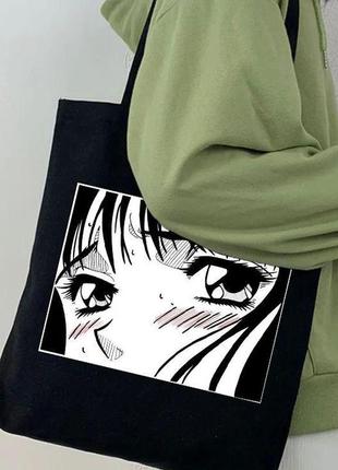 Шоппер с принтом anime girl