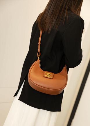 Новая коричневая кожаная сумка в стиле celine8 фото