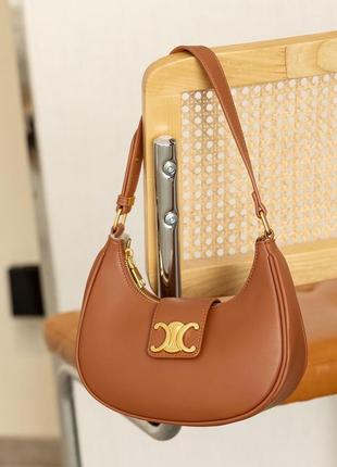 Новая коричневая кожаная сумка в стиле celine7 фото