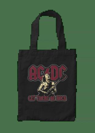 Шоппер с принтом ac/dc