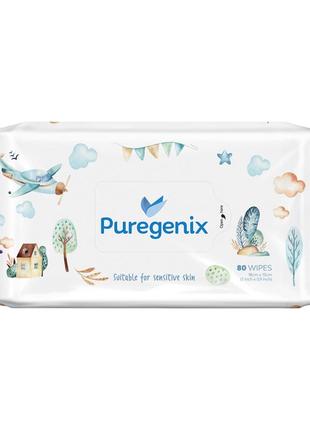 Вологі серветки для дітей puregenix, 80 шт.