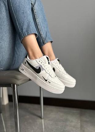 Мужские кроссовки nike air force 1 white/black