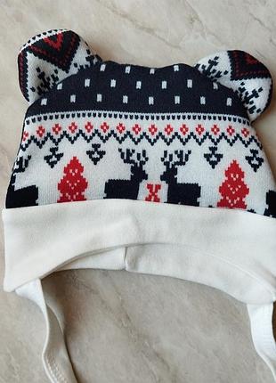 Шапочка для малышей на 3 месяца