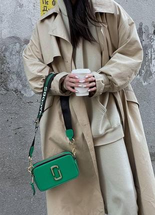 Женская сумка marc jacobs logo green 3